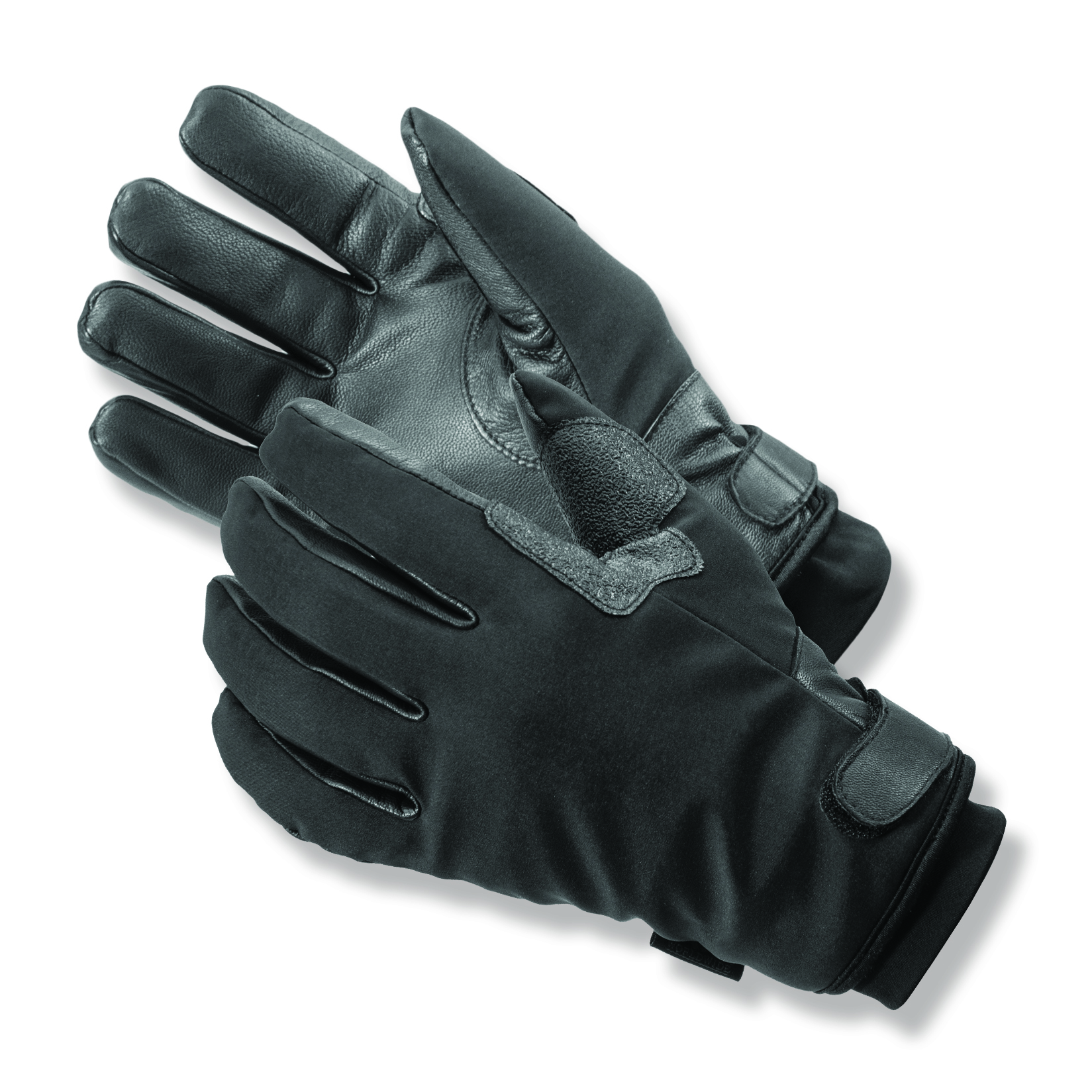 Storm Trooper™ Moisture Managing Micro Fleece Lined  Black Leather Palm and Stretch Nylon Back Winter Uniform Gloves